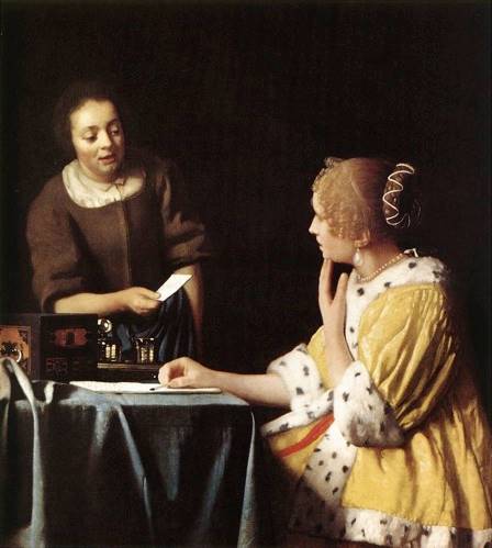 La Carta (c. 1667), Johannes Vermeer, Frick Collection. 