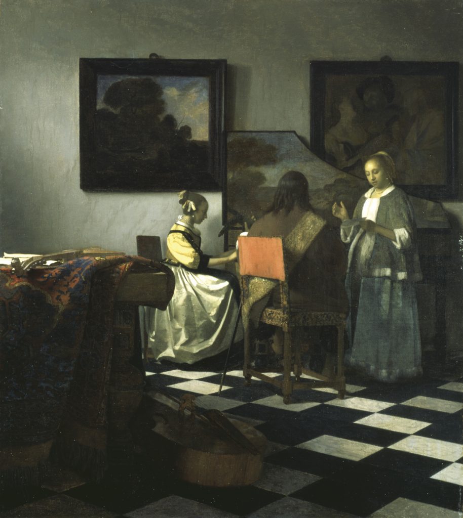 El concierto (c. 1664), Johannes Vermeer. En paradero desconocido desde que fue robado en 1990.