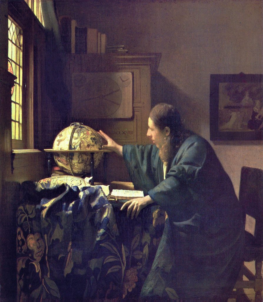 El astrónomo (1688), Johannes Vermeer, Museo del Louvre.