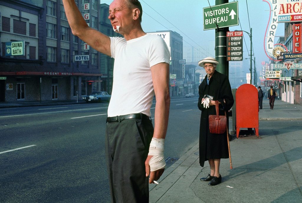 Fred Herzog, Man with bandage, 1968, Courtesy of Equinox Gallery, Vancouver © Fred Herzog,
