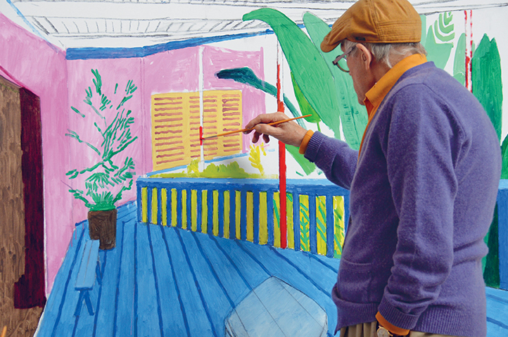 El pintor inglés David Hockney y la revisión de la acuarela