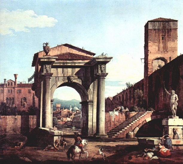  Capriccio Romano, Stadttor und Wehrturm
