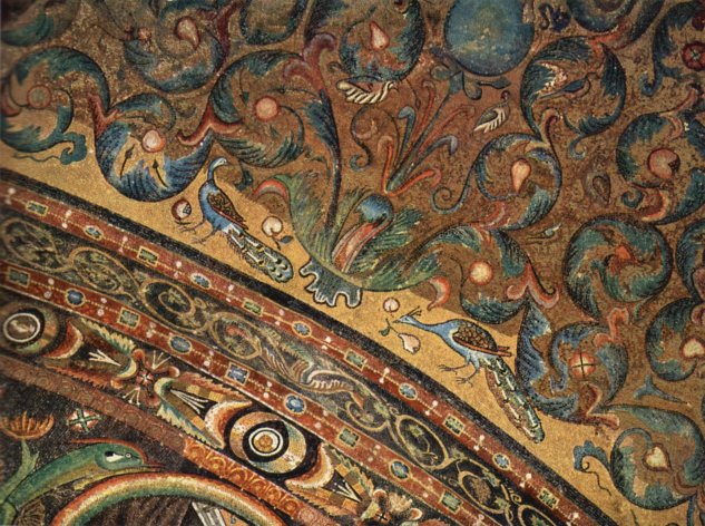  Chormosaiken in San Vitale in Ravenna, Gewölbe, Szene