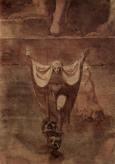  Dante und Virgil auf dem Eis des Kozythus
