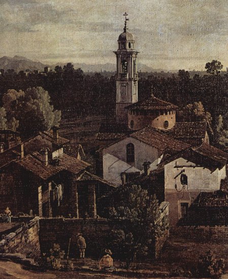  Das Dorf Gazzada, Blick vom Süden (Vedute von Gazzada), Detail

