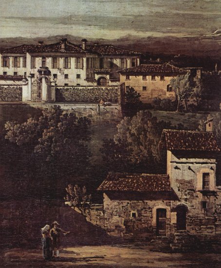  Das Dorf Gazzada, Blick von Süd-Ost auf die Villa Melzi d'Eril, Detail
