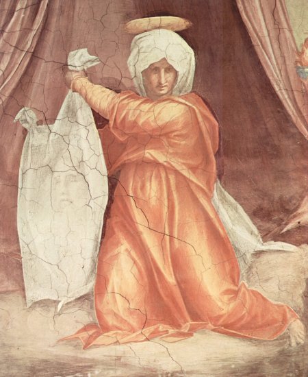  Dekoration der Papstkapelle Leo X. in Santa Maria Novella in Florenz, Lünette, Szene