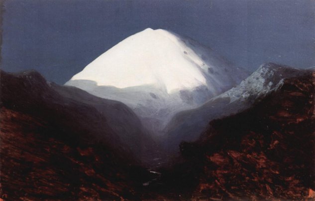  Der Elbrus, Mondnacht
