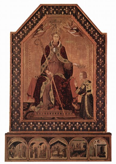  Der Hl. Ludwig von Toulouse krönt seinen Bruder Robert von Anjou zum König von Neapel, Predella