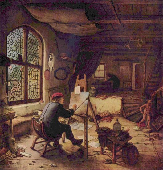  Der Maler in seiner Werkstatt (Selbstporträt)
