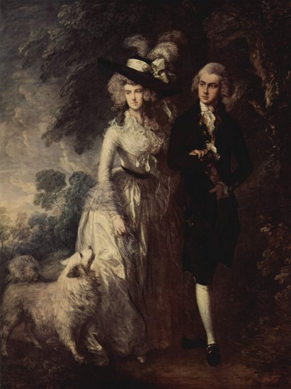  Der Morgenspaziergang (Porträt des Squire Hallett und seiner Frau)
