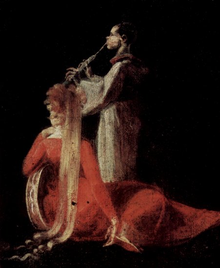  Die Elfenkönigin Titania und Zettel, der Weber mit Eselskopf, Detail
