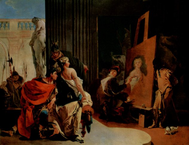  Alexander der Große und Campaspe im Atelier des Apelles
