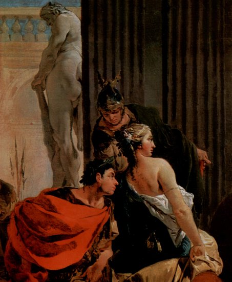 Alexander der Große und Campaspe im Atelier des Apelles, Detail
