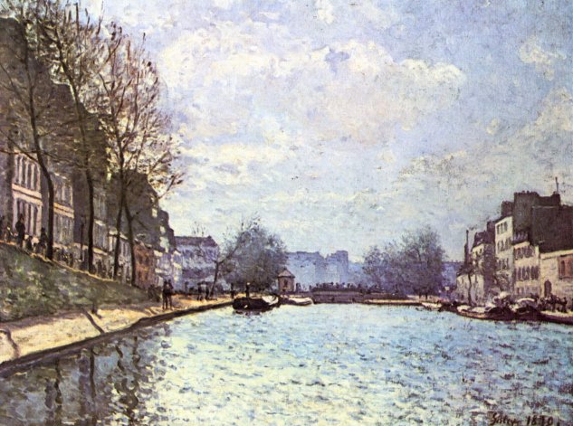  Ansicht des Kanals Saint-Martin in Paris
