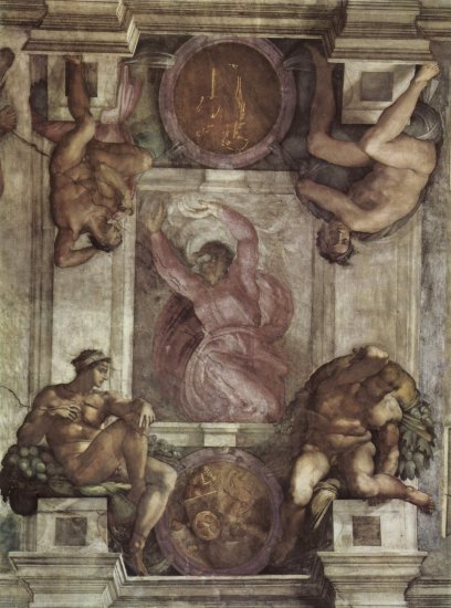 Bóveda de la Capilla Sixtina, fresco, historias del Génesis, escena principal
