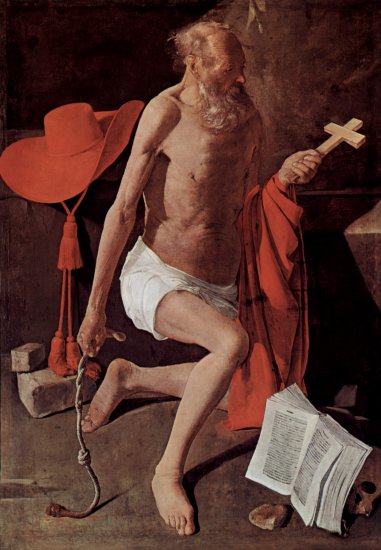  Büßender Hl. Hieronymus, mit Kardinalshut
