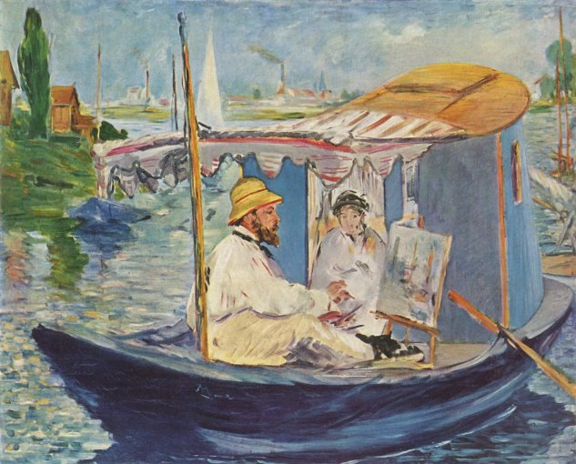  Claude Monet in seinem Atelier (Argenteuil)

