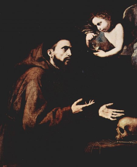  Der Hl. Franz von Assisi und der Engel mit der Wasserflasche
