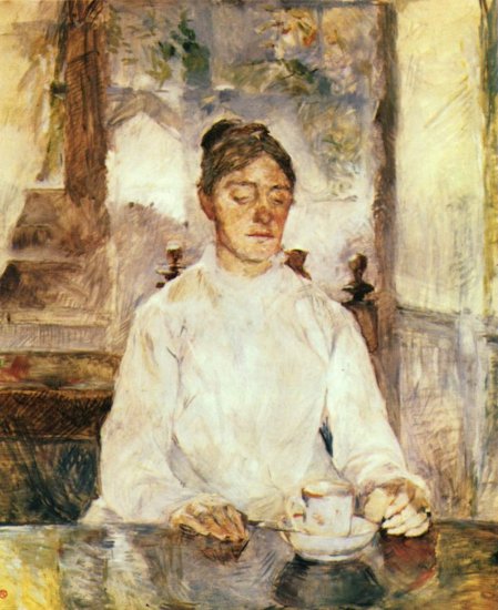  Die Mutter des Künstlers, Gräfin Adèle de Toulouse-Lautrec beim Frühstück
