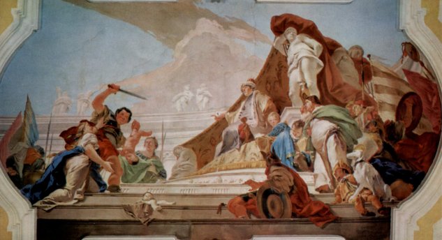  Fresken zu biblischen Szenen im Bischofspalast von Undine, Szene