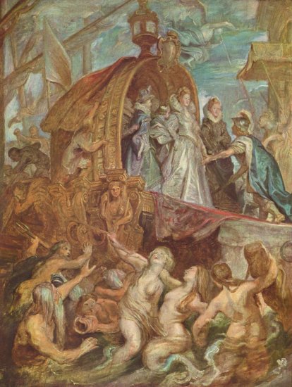  Gemäldezyklus für Maria de' Medici, Königin von Frankreich, Skizze, Szene
