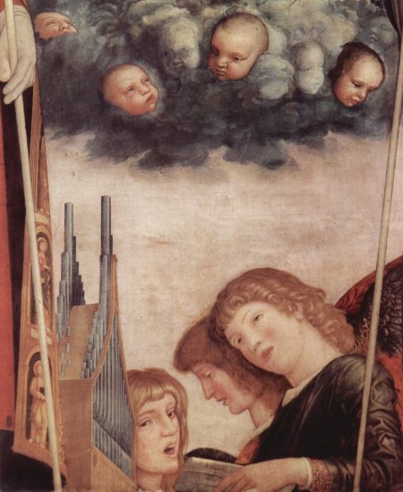  Madonna mit Heiligen, Szene