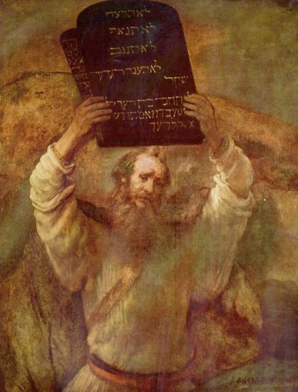 Moisés y las tablas de la ley