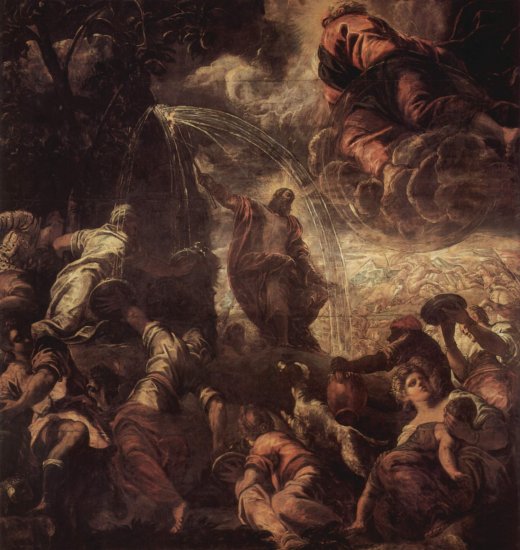 Moses schlägt Wasser aus dem Felsen
