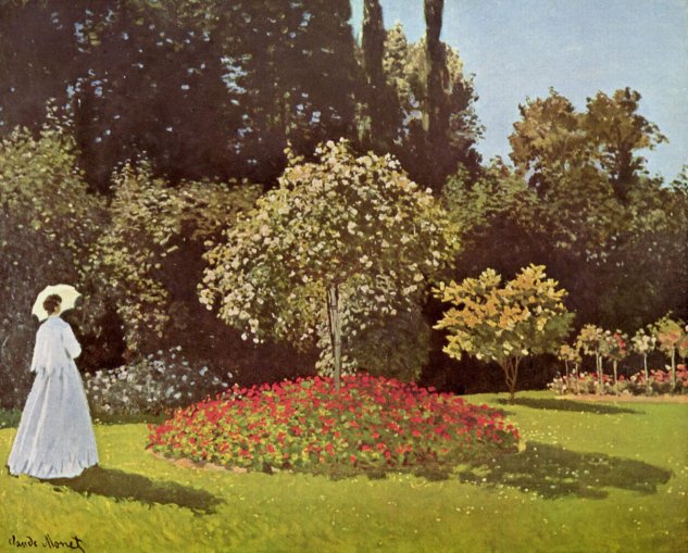 Mujer en el jardín