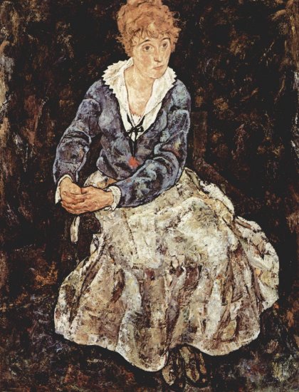  Porträt der Edith Schiele, sitzend
