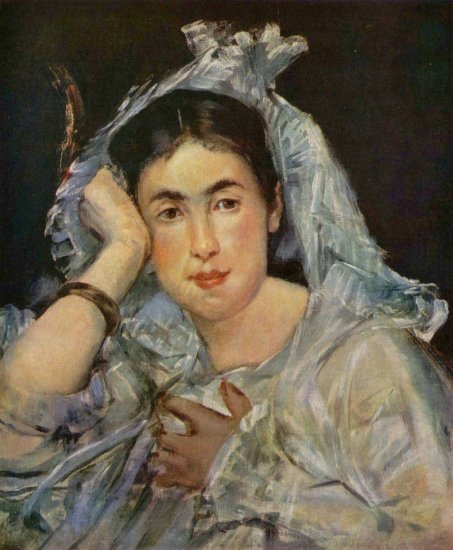  Porträt der Marguerite de Conflans mit der Kaputze
