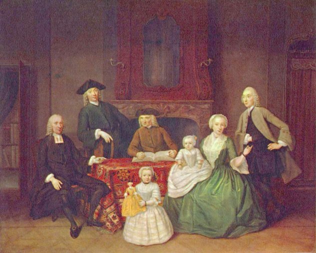  Porträt des Pastor Jan Brak und seiner Familie
