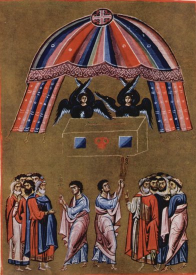  Predigtsammlungen des Mönchs Johannes von Kokkinobaphos über die Jungfrau Maria, Szene
