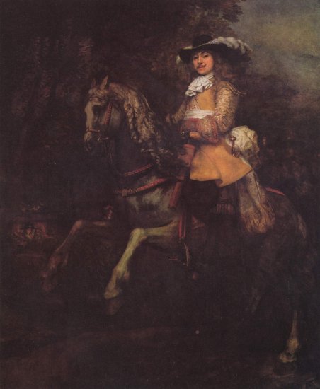 Retrato de Frederick Rihel con caballo