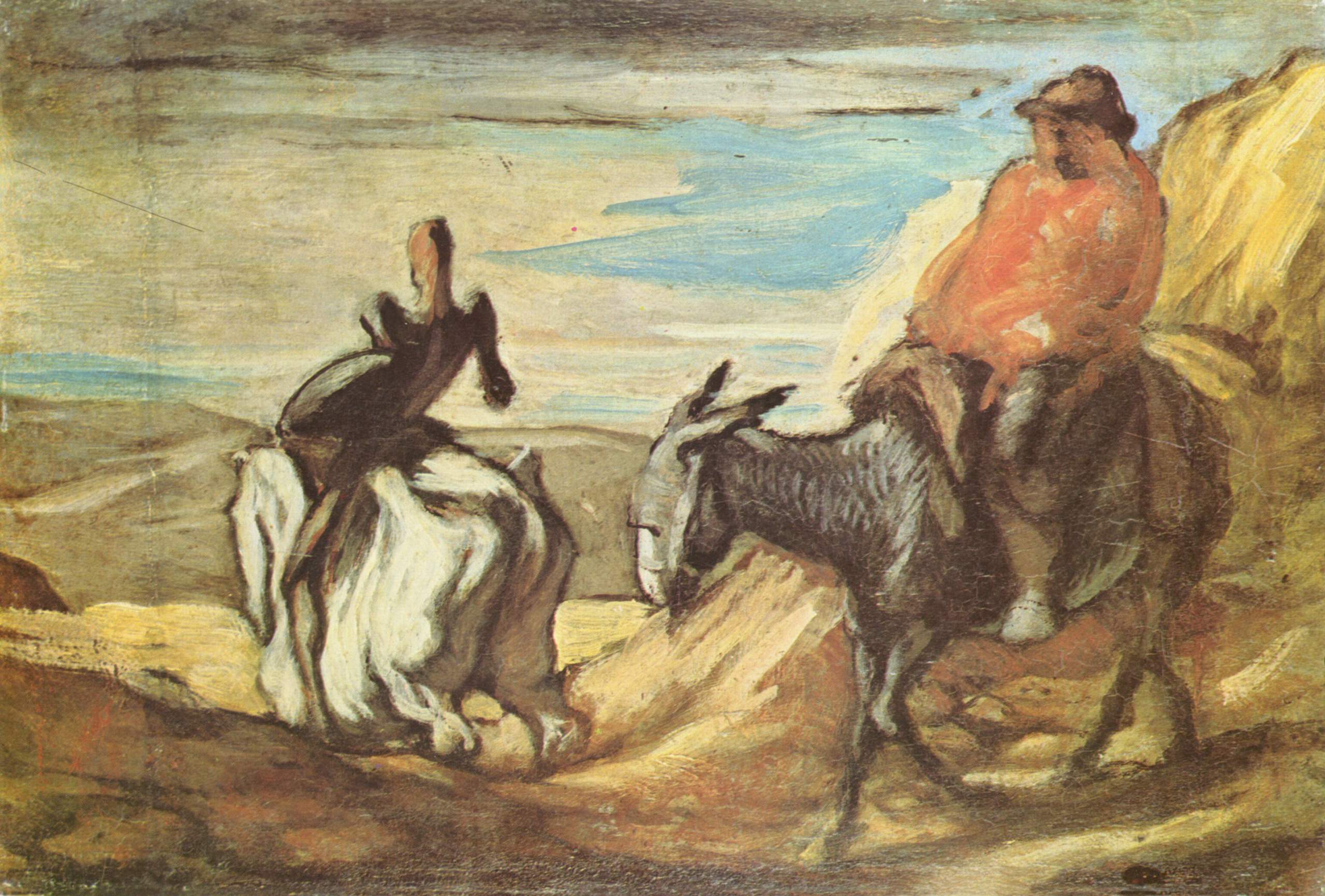 Honore Daumier Sancho Pansa Und Don Quichotte Im Gebirge Artelista Com