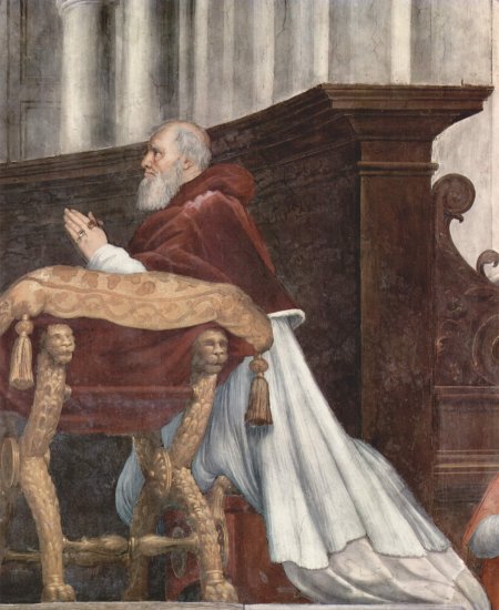 Stanza di Eliodoro en el Vaticano para Julio II, fresco mural, escena
