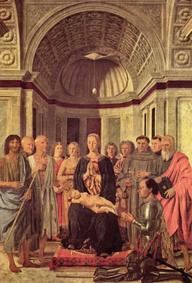  Thronende Madonna mit Heiligen und dem Stifter Federigo da Montefeltro
