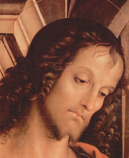  Thronende Madonna mit Hl. Johannes dem Täufer und Hl. Sebastian, Detail