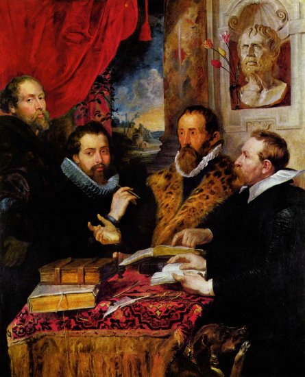  Vier Philosophen, Szene von links