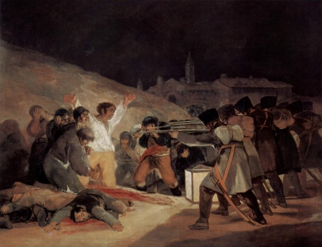  Erschießung der Aufständischen am 3. Mai 1808 in Madrid, Detail
