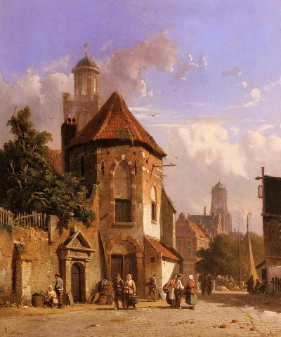 Everson Adrianus View Of A Dutch Street