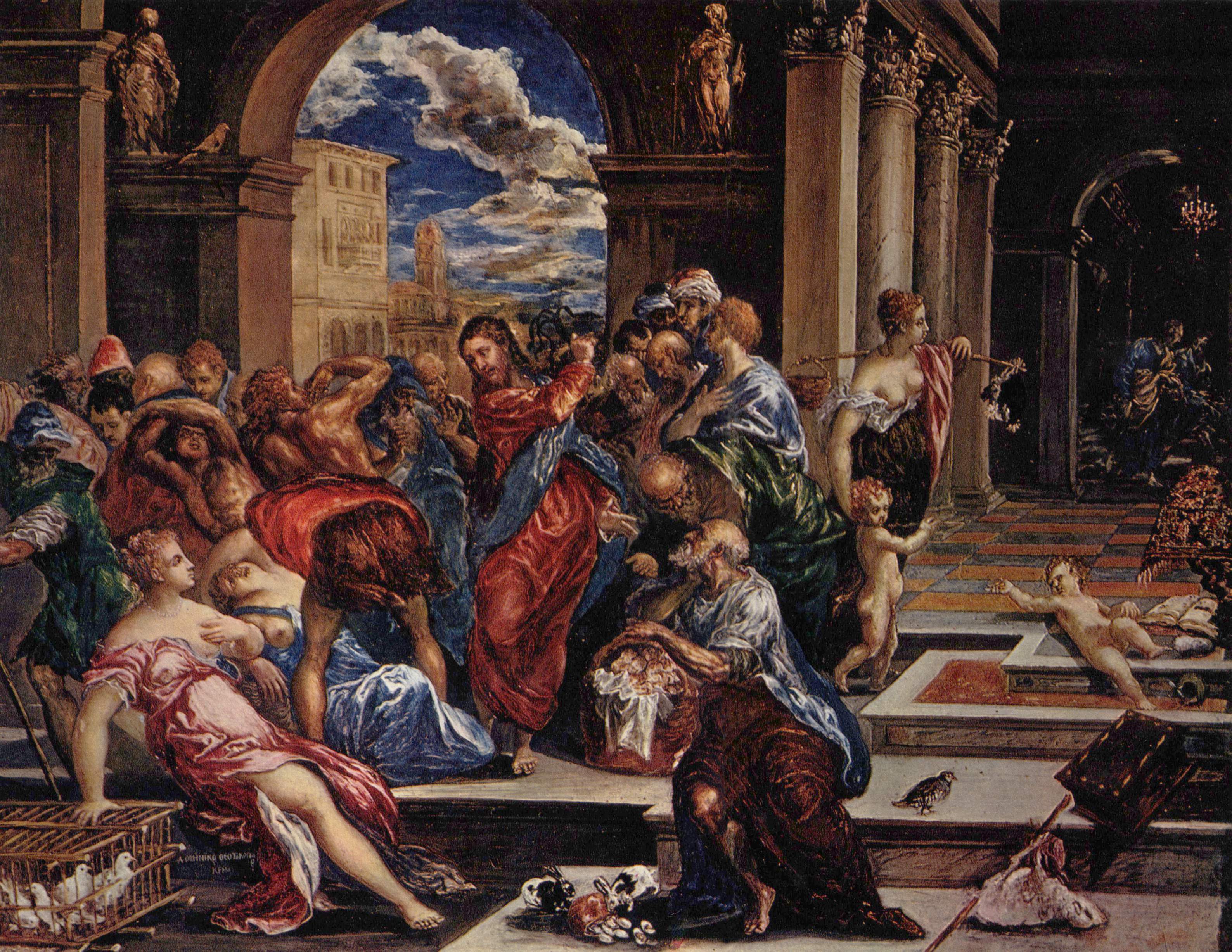 El Greco Expulsión de los mercaderes del templo Artelista com