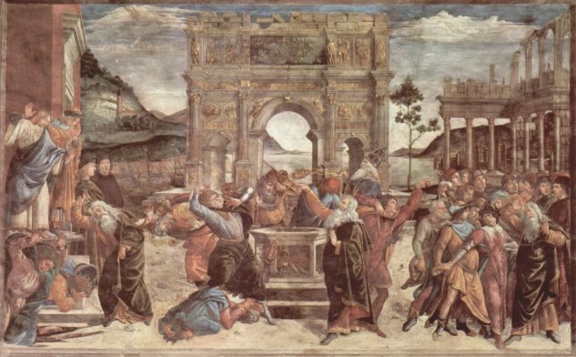 Frescos en la Capilla Sixtina de Roma, escena