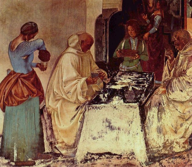  Fresken im Kreuzgang des Benediktinerklosters in Monte Oliveto, Szenen aus dem Leben des Hl. Benedikt
