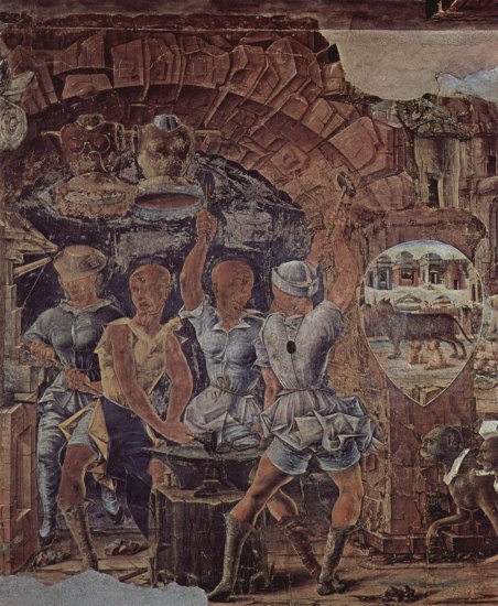  Fresken mit Monatsdarstellungen im Palazzo Schifanoia, Szene