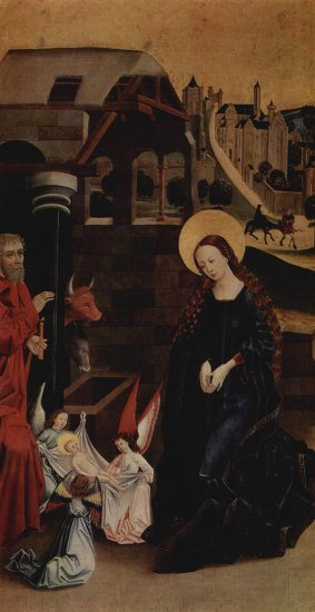 Geburt Christi, Anbetung des Christuskindes, Detail