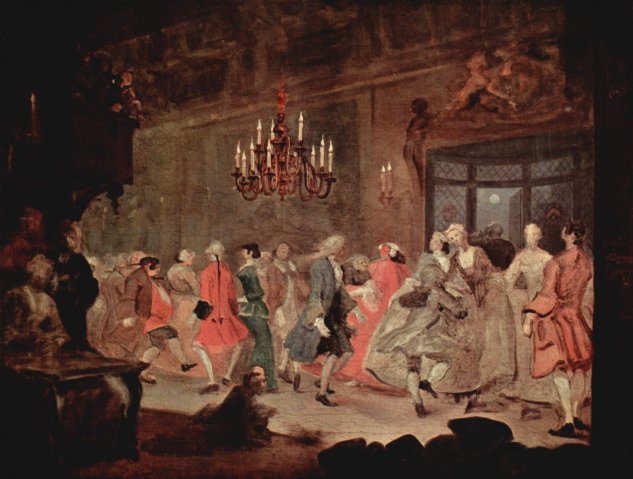  Gemäldezyklus »Mariage à la Mode«, Szene