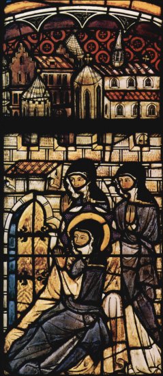  Glasfenster im Chrorumgang der Klosterkirche von Königsfelden, Szene