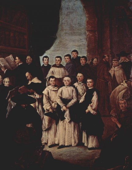  Gruppenbild von venezianischen Mönchen, Kanonikern und Mitglieder venezianischer Bruderschaften
